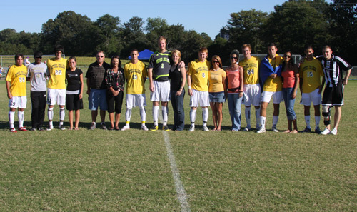 Friends and Family were on hand as the 2007 Seniors were recognized at halftime of the Lyon College game